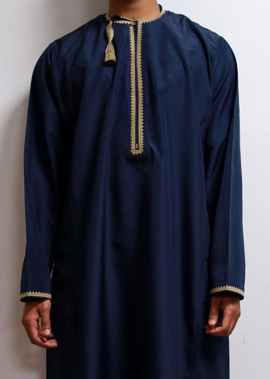 Midnight Blue Omani Thobe