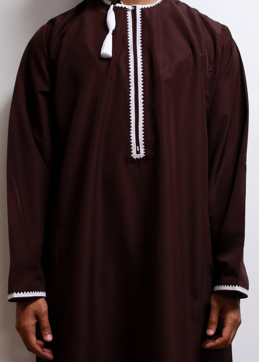 Deep Burgundy Omani Thobe