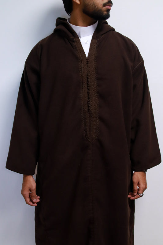 Premium Coffee Brown Winter Djellaba
