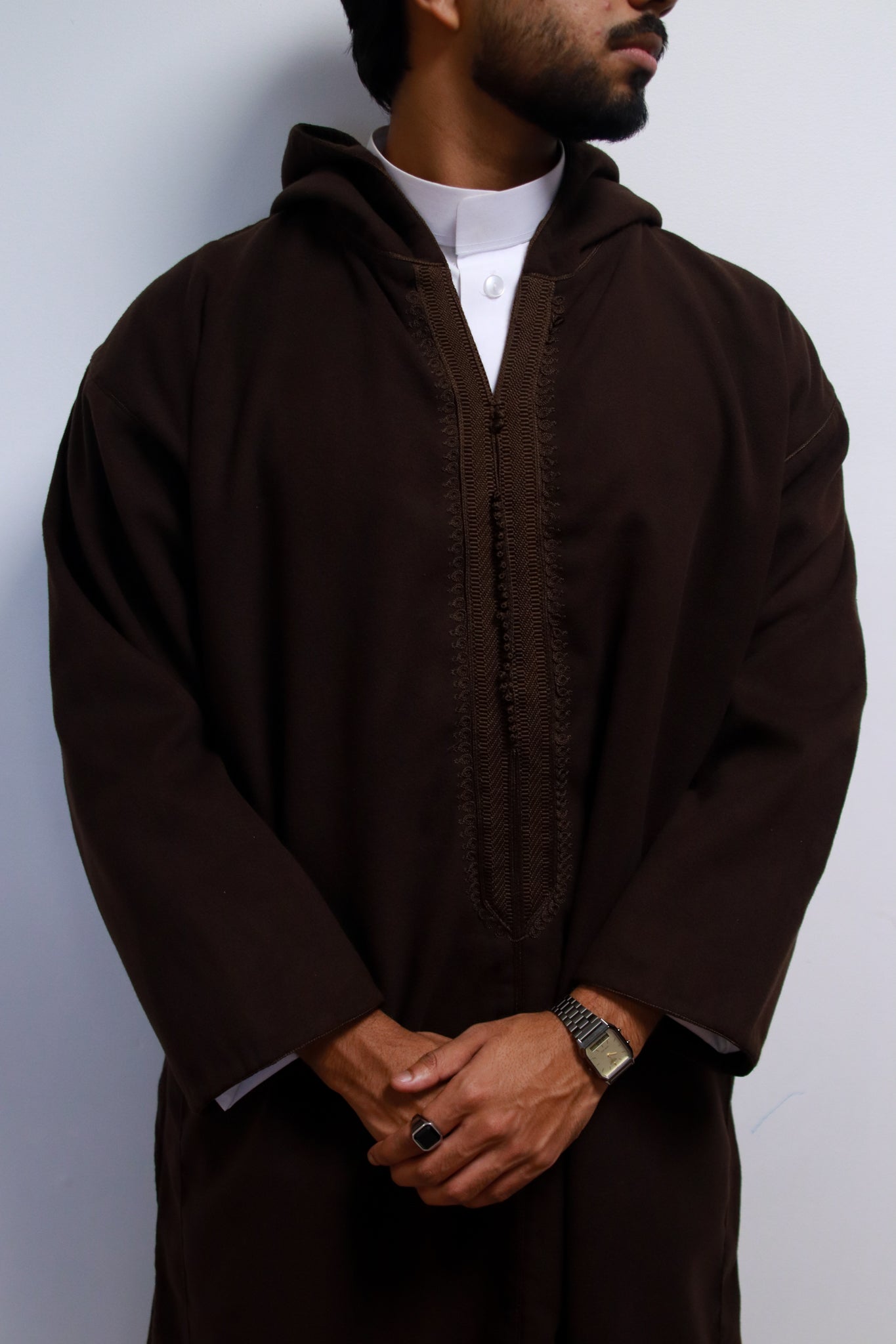 Premium Coffee Brown Winter Djellaba