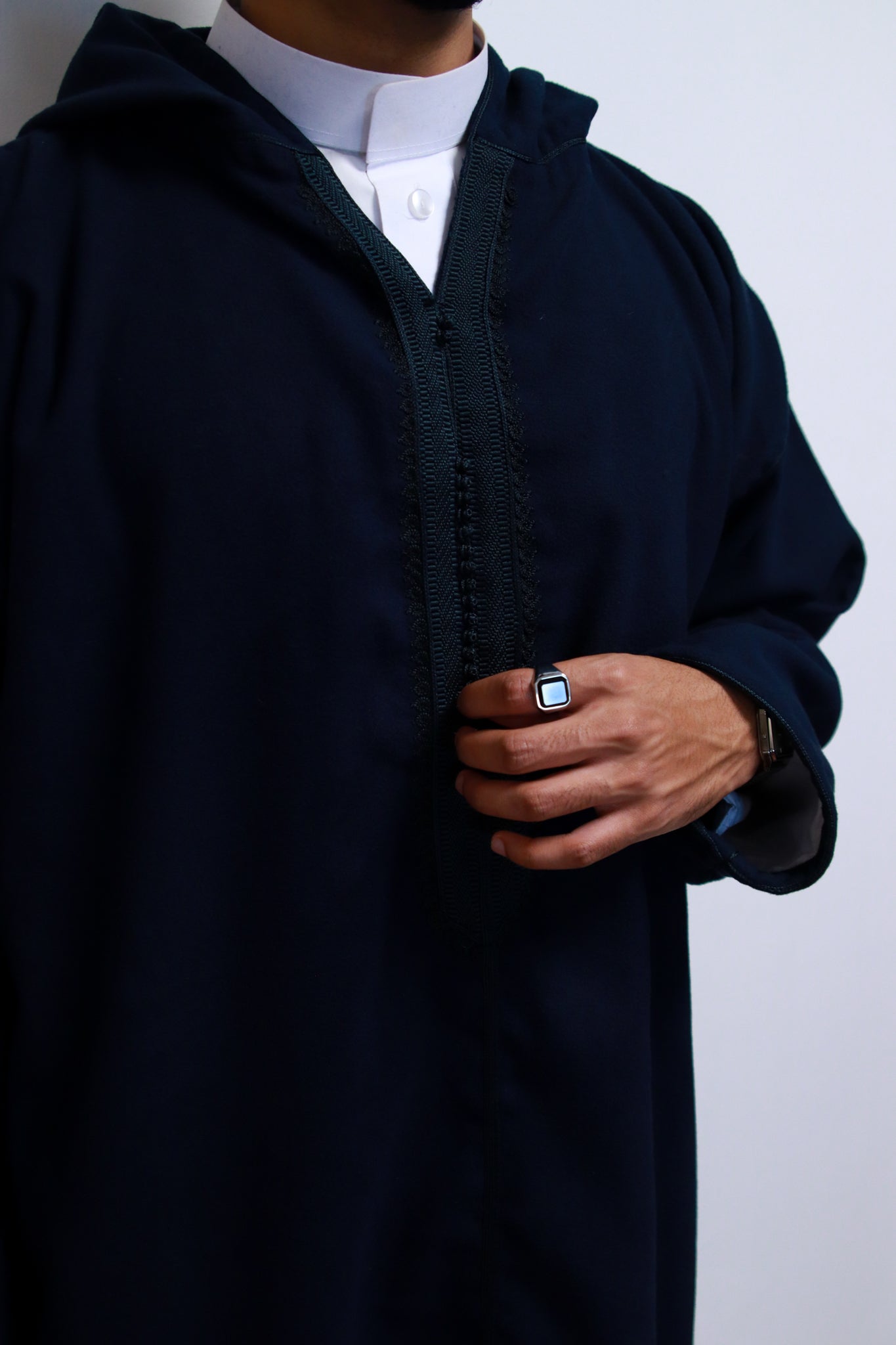 Premium Navy Blue Winter Djellaba