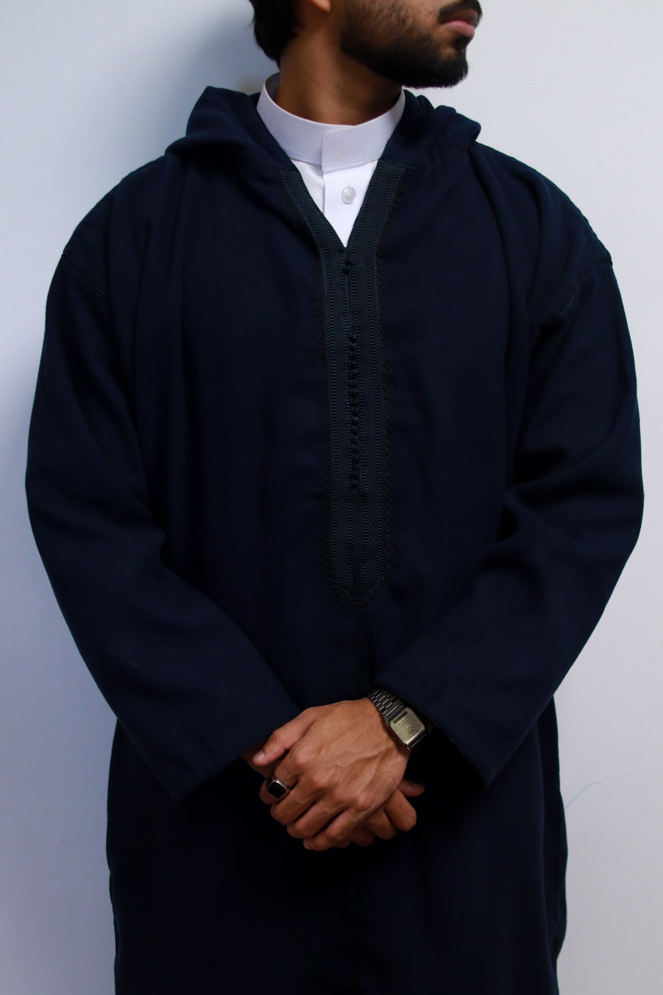 Premium Navy Blue Winter Djellaba